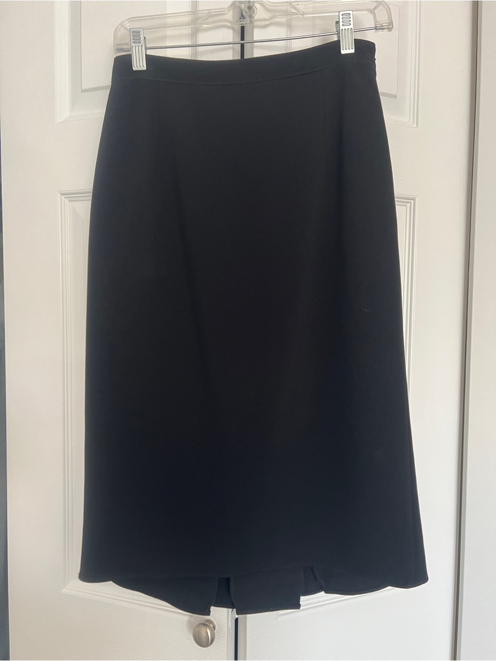 Elie Tahari Black Midi A-Line Skirt